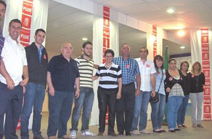 candidatura del PSOE de Láchar-Peñuelas en mitin en Peñuelas el 18 de mayo 2011