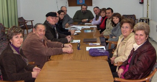 Vista de la reunion de la comision 50 aniversario de Peñuelas el 18-01-2010 en el Hogar del Pensionista de Peñuelas