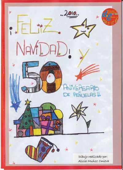 tarjeta de navidad Peñuelas 50 años